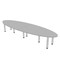 Skutchi Designs 45 in W, 144 in L, 29 in H, Engineered Wood Top, Grey HAR-OVL-46143-PT-01 - alternate 1